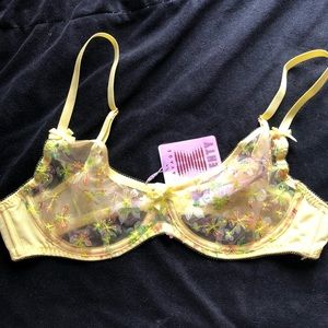 Savage Fenty yellow floral bra